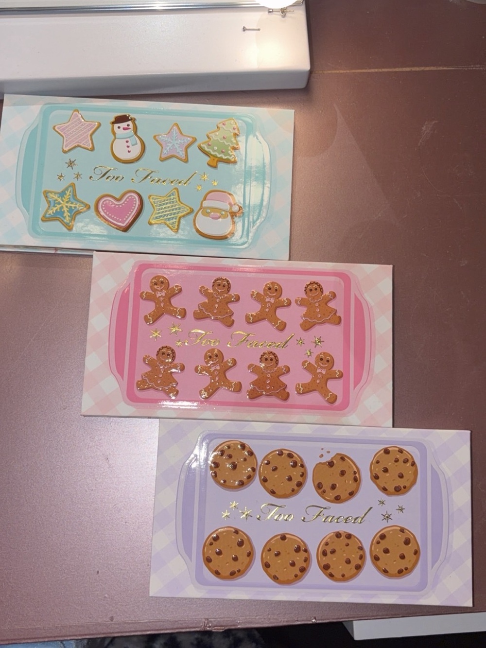 Too Faced Holiday Sticker Trio - Pink, Blue, Lavender